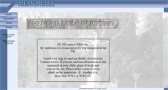 Desktop Screenshot of memorialtranscripts.co.uk