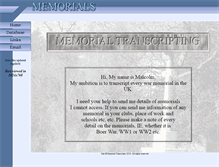 Tablet Screenshot of memorialtranscripts.co.uk